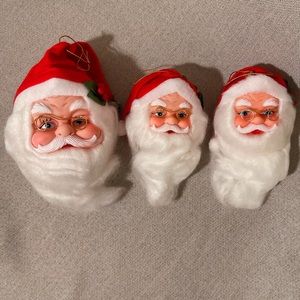 Leewards 1988 Santa Head Ornament Doll Making Christmas Craft New Old Stock